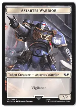 Astartes Warrior // Robot Double-Sided Token 1 // 23 MTG 40K NM - Image 1