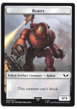 Astartes Warrior // Robot Double-Sided Token 1 // 23 MTG 40K NM - Image 2