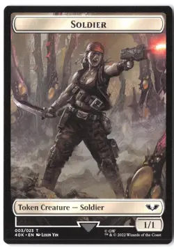 Soldier // Sicarian Infiltrator Double-Sided Token 3 // 8 MTG 40K NM - Image 1