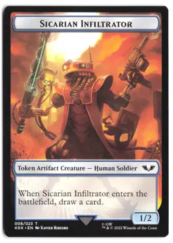Soldier // Sicarian Infiltrator Double-Sided Token 3 // 8 MTG 40K NM - Image 2