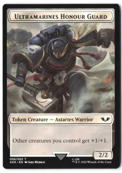 Soldier // Ultramarines Honour Guard Double-Sided Token 3 // 6 MTG 40K NM - Image 1