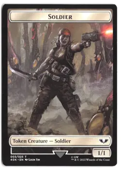 Soldier // Ultramarines Honour Guard Double-Sided Token 3 // 6 MTG 40K NM - Image 2