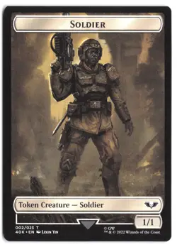 Soldier // Space Marine Devastator Double-Sided Token 2 // 5 MTG 40K NM - Image 2