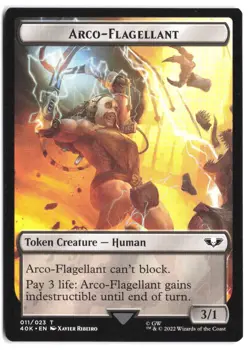 Soldier // Arco-Flagellant Double-Sided Token 4 // 11 MTG 40K NM - Image 2
