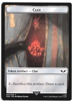 Astartes Warrior // Clue Double-Sided Token 1 // 21 MTG 40K NM - Image 2