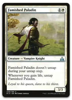 Famished Paladin #8 (NM) Rivals of Ixalan RIX Magic MTG - Image 1