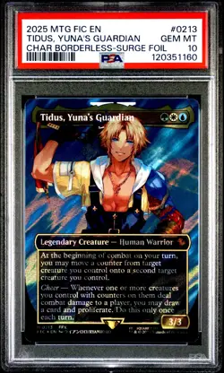 2025 MTG Final Fantasy TIDUS * Character Borderless Surge Foil #0213 * PSA 10 - Image 1