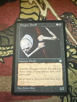 Mtg Magic Stronghold Morgue They’ll Missing Black Ink Misprint Error Card - Image 1