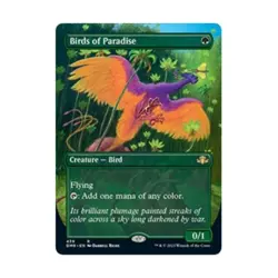 WOTC Dominaria Remastered Birds of Paradise (Borderless) (R) NM - Image 1