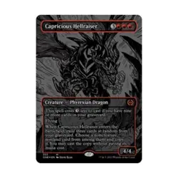 WOTC Phyrexia: All Will Capricious Hellraiser (Oil Slick Raised Foil) (MR NM - Image 1