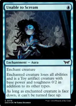 MTG Unable to Scream Foil NM Duskmourn: House of Horror Magic 78 - Image 1