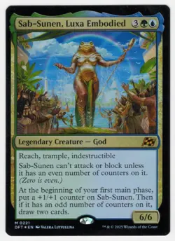 MTG Aetherdrift *FOIL* M Sab-Sunen, Luxa Embodied #0221 - Image 1
