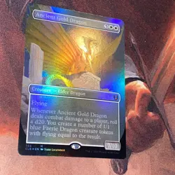 Ancient Gold Dragon X1 Mtg Baldur’s Gate Nm Foil Borderless - Image 3