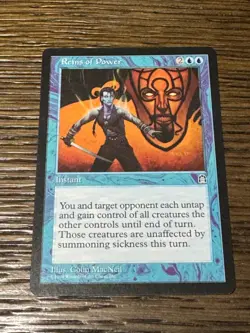 Reins of Power Stronghold NM Blue Rare MAGIC THE GATHERING MTG CARD - Image 1