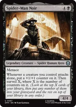 MtG Spider-Man Noir U 0067 Marvel's Spider-Man Uncommon Foil - Image 1