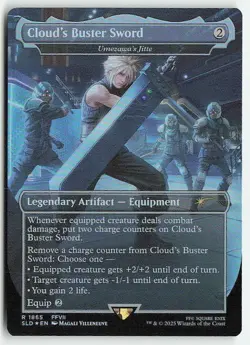 Cloud's Buster Sword (Umezawa's Jitte) 🌈FOIL🌈 Secret Lair x FINAL FANTASY ENG - Image 1