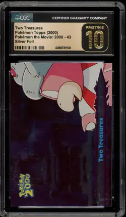 Pokemon Topps Two Treasures Movie 2000 Silver Foil #43 CGC 10 Pristine - Image 1