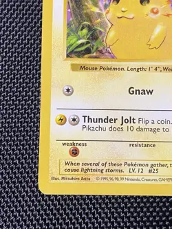 Pokemon TCG Pikachu (Red Cheeks) 58/102 Shadowless A - Image 5