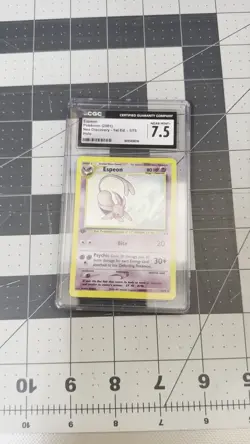 Espeon Neo Discovery 1st Edition 1/75 Holo CGC Near Mint + 7.5 Pokemon - Image 2