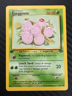 Pokemon TCG Exeggcute Jungle 52/64 Regular 1st Edition Common VLP - Image 1
