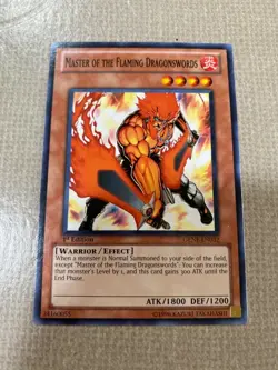 Yu-Gi-Oh! Master of flaming dragonswords mint common 1st ed GENF-EN032 - Image 1