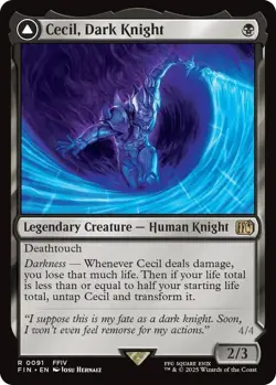 Cecil Dark Knight Rare Card Final Fantasy Magic the Gathering - Image 1