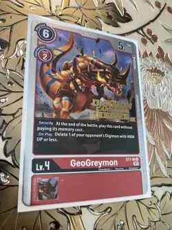 Digimon Card Game Fest Promo GeoGreymon ST7-06 Stamped - Image 1