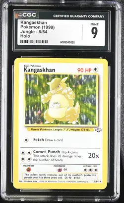 CGC 9 MINT Kangaskhan 1999 Jungle 5/64 Holo Pokemon Card - Image 1