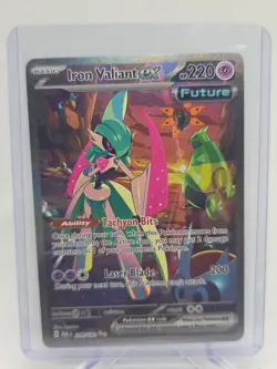 Pokemon TCG Iron Valiant EX Card 249/182 Paradox Rift SAR - Image 1