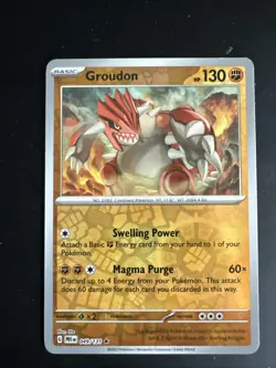 Pokemon Groudon TCG Prismatic Evolutions 049/131 Reverse Holo Rare Card - Image 1