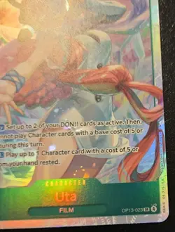 Uta OP13-023 Foil Super Rare Carrying On His Will One Piece Card Game - Image 5