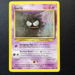 Vintage Gastly 50/102 Base Set WOTC Common Pokemon Card LP - Image 1