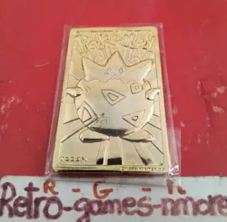 Vintage 1999 Burger King Pokemon 23K Gold Plated Togepi Trading Card Actual pic. - Image 1
