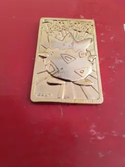 Vintage 1999 Burger King Pokemon 23K Gold Plated Togepi Trading Card Actual pic. - Image 2