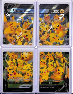 (4) Lot 2021 Pokemon SWSH Pikachu V-Union 4 Card Complete Set #SWSH139-142 (G) - Image 1