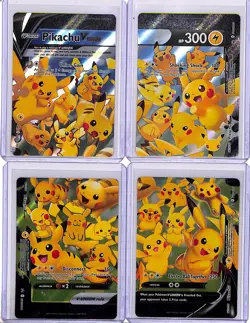(4) Lot 2021 Pokemon SWSH Pikachu V-Union 4 Card Complete Set #SWSH139-142 (F) - Image 1