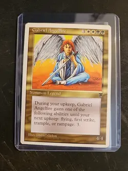 Gabriel Angelfire - Chronicles - MTG Magic - Rare - White Green Creature - Image 1