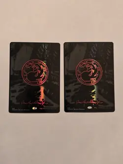 2x Mountain - Oil Slicked Foil - Unplayed - Near Mint - Rare - MTG - Image 1