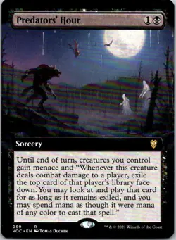 Magic the Gathering HP Predators' Hour Extended Art Innistrad: Crimson Vow MTG - Image 1