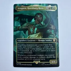 Aragorn, Hornburg Hero (Borderless) 492 NM Foil M Commander: The Lord of the Rin - Image 1