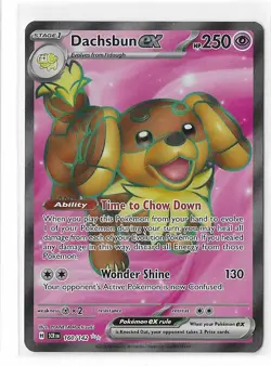Pokemon Dachsbun Ex 160/142 Full Art FA Ultra Rare S&V Stellar Crown NM - Image 1