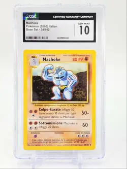 MACHOKE 2000 POKEMON ITALIAN BASE SET UNCOMMON A 34/102 CGC 10 - Image 1