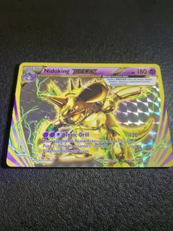 2016 Pokemon Nidoking BREAK Holo 46/108 XY Evolutions Gold BREAK Card Mint - Image 1