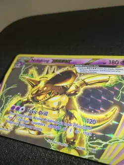 2016 Pokemon Nidoking BREAK Holo 46/108 XY Evolutions Gold BREAK Card Mint - Image 2