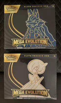 Pokemon Mega Evolution ETB Elite Trainer Box Lucario & Gardevoir Set of 2 - Image 1