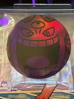 POKEMON MEGA GENGAR PURPLE HOLO JUMBO COIN PHANTASMAL FLAMES - Image 1