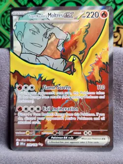 Pokemon TCG Team Rocket's Moltres ex 208/182 Sv10: Destined Rivals Holo MINT/NM - Image 1