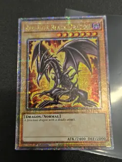 Yugioh Red-Eyes Black Dragon (7th Art) RA04-EN109 QCR 1st Ed Near Mint - Image 1