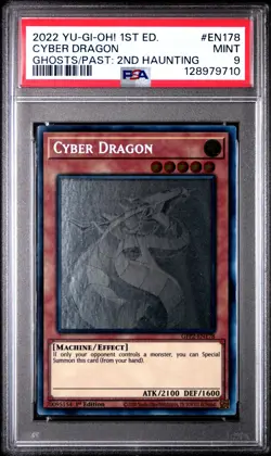 PSA 9 MINT Cyber Dragon GFP2-EN178 Ghost Rare 1st Edition *9710 YUGIOH - Image 1