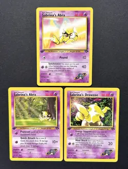 Pokemon Cards - Sabrina’s Abra & Sabrina’s Drowzee 1st Edition Gym Challenge - Image 3